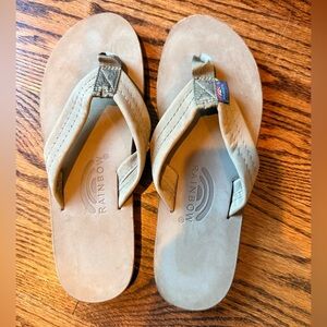 Rainbow Dark Brown Flip Flops